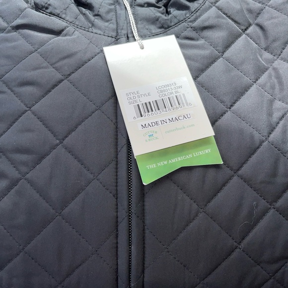 Cutter & Buck Black Zippered Classic Quilted Puffer Jacket - Picture 1 of 6